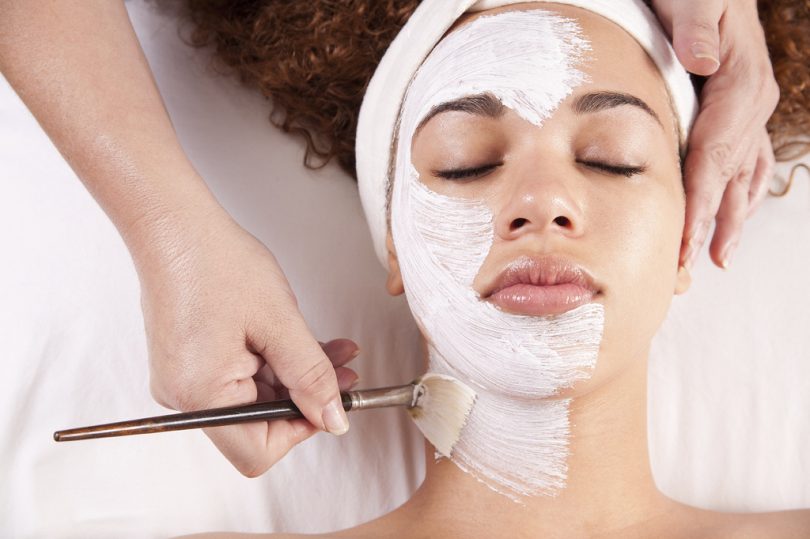 Woman receiving a Spa Treatment Facial at The Greenbriar Salon & Spa